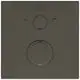 Thermostat von Ideal Standard in Magnetic Grey, bestehend aus zwei Einstellrädern und einem Symbol für die Steuerung.